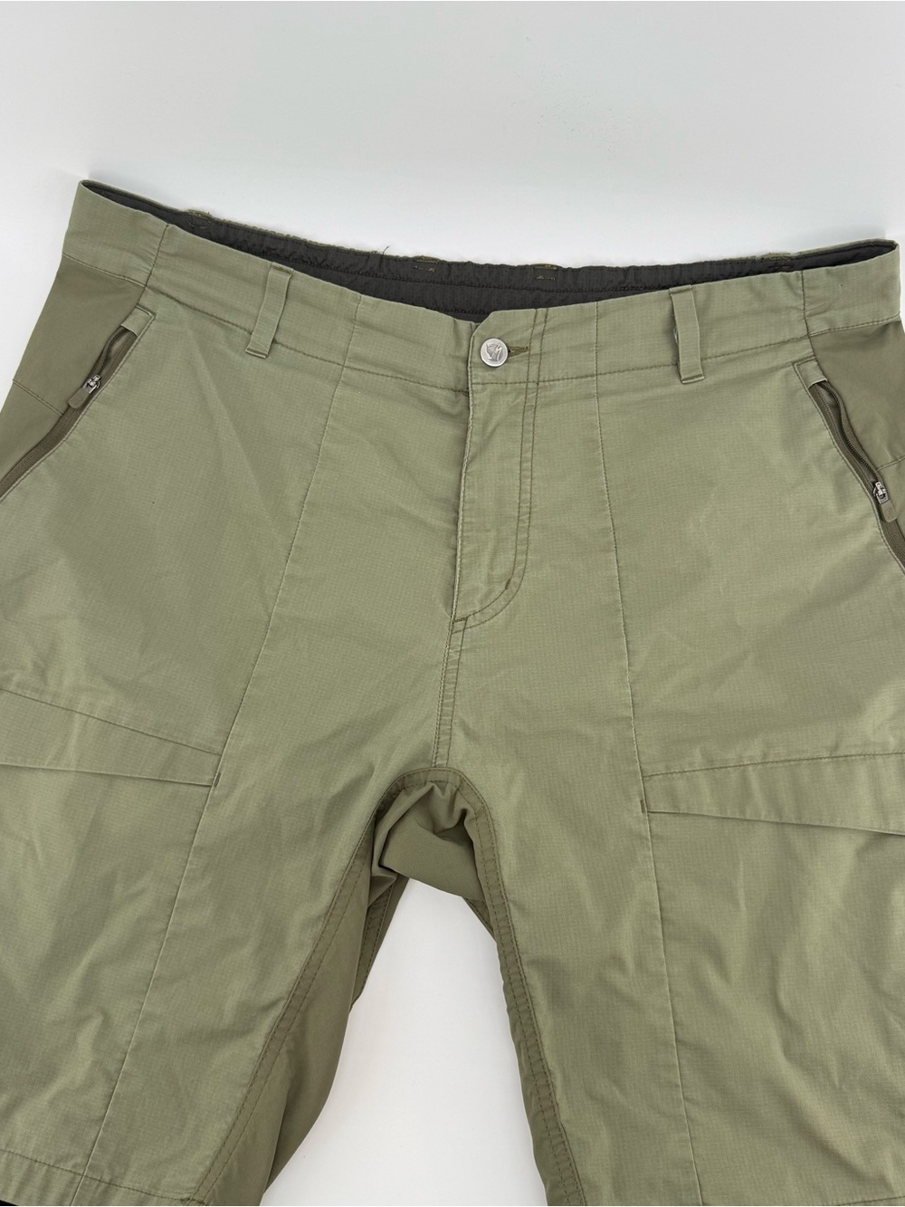 Fjallraven Specialized Shorts Mens 37 Green Cargo G-1000 Outdoor Hiking